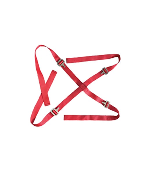 Red X Shaped Safety Harness