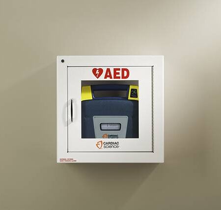 Surface Mount Wall Cabinet with alarm, security enabled (Fits all ZOLL / Powerheart AEDs)